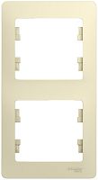 Рамка вертикальная Systeme Electric Glossa 2-м. бежевый картинка